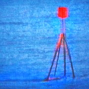 Red marker buoy