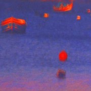 home page thumbnail Red shapes, dark blue sea